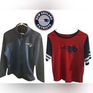 NEW ENGLAND PATRIOTS BUNDLE ZIP UP SWEATER NIKE T-SHIRT TEAM APPAREL NFL WOMEN’S